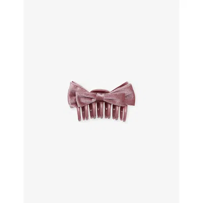 Mimi & Lula Kids' Velvet Claw Hair Clip In Pink