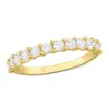 Mimi & Max 1 1/10ct Tgw Created White Sapphire Anniversary Band In Yellow Silver