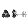 Mimi & Max 1 1/2 Ct Tw Black And White Diamond Stud Earrings In 10k White Gold In White