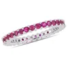 Mimi & Max 1 1/2ct Tgw Pink Sapphire Eternity Band 14k White Gold In Pink