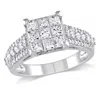 Mimi & Max 1 1/2ct Tw Princess Cut Diamond Engagement Ring In 10k White Gold In Silver