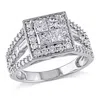 Mimi & Max 1 1/2ct Tw Princess Cut Diamond Halo Engagement Ring 14k White Gold In White
