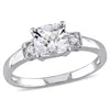 Mimi & Max 1 1/4ct Tgw Created White Sapphire Diamond Accent Ring Sterling Silver In White