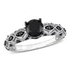 Mimi & Max 1 1/4ct Tw Black Diamond Engagement Ring In 10k White Gold In Black