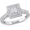 Mimi & Max 1 1/4ct Tw Princess Diamond Square Halo Engagement Ring 14k White Gold In White