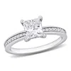 Mimi & Max 1 1/5ct Tdw Princess-cut Round-cut Diamond Solitaire Ring 14k White Gold In Metallic