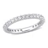 Mimi & Max 1 2/5ct Tgw White Topaz Eternity Band Ring 10k White Gold In White