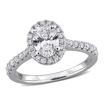 Mimi & Max 1 2/5ct Tw Lab-grown Diamond Engagement Ring Sterling Silver In Multi