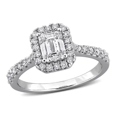 Mimi & Max 1 2/5ct Tw Lab-grown Diamond Engagement Ring Sterling Silver In Metallic