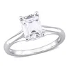 Mimi & Max 1 3/4ct Dew Emerald Cut Created Moissanite Solitaire Ring 10k White Gold In White