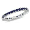 Mimi & Max 1 3/5ct Tgw Sapphire Eternity Ring 14k White Gold In Blue