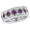 Mimi & Max 1 3/8ct Tgw Created Ruby Created White Sapphire Ring Sterling Silver In Multi