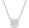 Mimi & Max 1 4/5 Ct Tgw Created Moissanite Solitaire Pendant With Chain In 14k White Gold In White