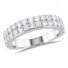 Mimi & Max 1 7/8ct Tgw Created White Sapphire Double Row Ring In Sterling Silver In White