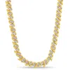 Mimi & Max 1 Ct Tw Diamond S-link Tennis Necklace In Yellow Plated Sterling Silver In Yellow