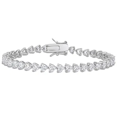 Mimi & Max 10 Ct Tgw Created White Sapphire Tennis Bracelet In Sterling Silver