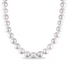 Mimi & Max 10.5-11.5 Mm Round Cultured Freshwater Pearl Strand Necklace 14k Yellow Gold Clasp In White