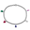 Mimi & Max 10ct Tgw Multi-created Gem Station Bracelet In Sterling Silver-7.25 In In Multi