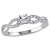 Mimi & Max 1/10ct Tw Diamond And Created White Sapphire Infinity Ring In Sterling Silver In White