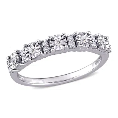 Mimi & Max 1/10ct Tw Diamond Anniversary Band 10k White Gold