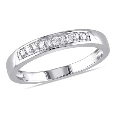 Mimi & Max 1/10ct Tw Diamond Anniversary Band In Sterling Silver