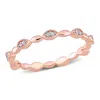 Mimi & Max 1/10ct Tw Diamond Eternity Ring 10k Rose Gold In White