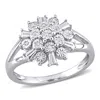 Mimi & Max 1/10ct Tw Diamond Spoke Split Shank Ring Sterling Silver In White