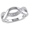 Mimi & Max 1/10ct Tw Diamond Twist Ring In Sterling Silver In Silver