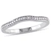 Mimi & Max 1/10ct Tw Diamond Wedding Band Ring 14k White Gold In White
