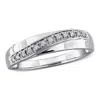 Mimi & Max 1/10ct Tw Mens Crossover Diamond Wedding Band In 10k White Gold In White