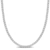 Mimi & Max 12 1/2ct Dew Created Moissanite Tennis Necklace In Sterling Silver In Silver