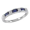 Mimi & Max 1/2 Ct Tgw Sapphire And Diamond Accent Eternity Ring In 10k White Gold In White
