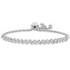 Mimi & Max 1/2ct Dew Created Moissanite S Link Adjustable Bolo Bracelet In Sterling Silver In Silver