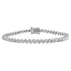 Mimi & Max 1/2ct Tdw Diamond S-shape Tennis Bracelet In Sterling Silver In White
