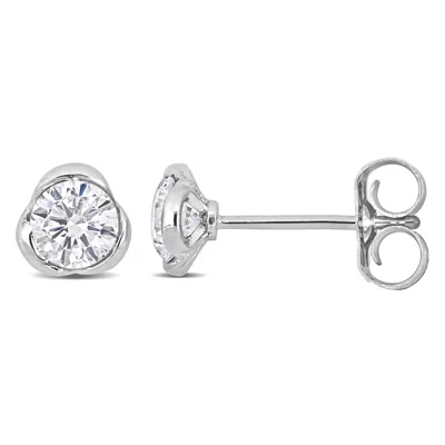 Mimi & Max 1/2ct Tdw Diamond Stud Earrings 14k White Gold In Silver