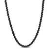 Mimi & Max 1/2ct Tw Black Diamond Tennis Necklace In Sterling Silver In Black