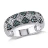 Mimi & Max 1/2ct Tw Blue And White Diamond Ring Sterling Silver In Blue