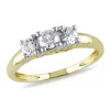 Mimi & Max 1/2ct Tw Diamond 3-stone Engagement Ring 14k Yellow Gold In White