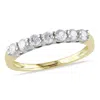 Mimi & Max 1/2ct Tw Diamond Anniversary Band 14k Yellow Gold In White