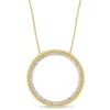 Mimi & Max 1/2ct Tw Diamond Double Circle Necklace 14k Yellow Gold In Gold