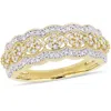 Mimi & Max 1/2ct Tw Diamond Milgrain Vintage Flower Ring 10k Yellow Gold In White