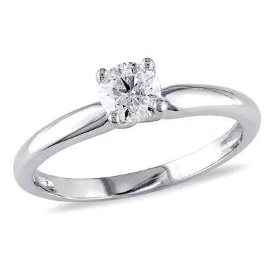 Mimi & Max 1/2ct Tw Diamond Solitaire Ring 14k White Gold
