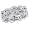 Mimi & Max 1/2ct Tw Diamond Stackable Ring Set 14k White Gold In White