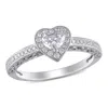 Mimi & Max 1/2ct Tw Halo Heart Diamond Engagement Ring 14k White Gold In White