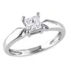 Mimi & Max 1/2ct Tw Princess Cut Diamond Solitaire Ring 14k White Gold In White