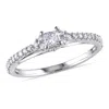 Mimi & Max 1/2ct Tw Princess Cut Round Diamond Engagement Ring 10k White Gold In White
