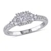 Mimi & Max 1/2ct Tw Princess Diamond Engagement Ring 14k White Gold Igl Certified In White