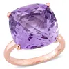 Mimi & Max 13 1/3ct Tgw Pink Amethyst Cocktail Ring In 14k Rose Gold In Purple