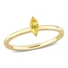 Mimi & Max 1/3 Ct Tgw Marquise Yellow Sapphire Stackable Ring In 10k Yellow Gold In Yellow