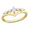 Mimi & Max 1/3ct Tdw Multi-shape Diamond Ring 14k Yellow Gold In White